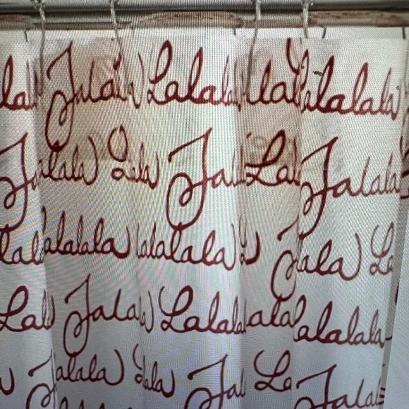 Pottery Barn Christmas Fa La La Shower Curtain - Picture 1 of 5